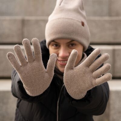 Guantes De Mujer De Punto De Lana Merino