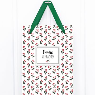 Gift bag: mistletoe pattern