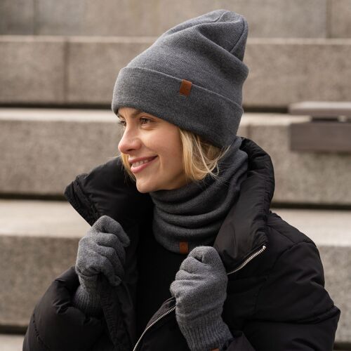 Women's Knitted Beanie, Gaiter & Gloves 3-Piece Set