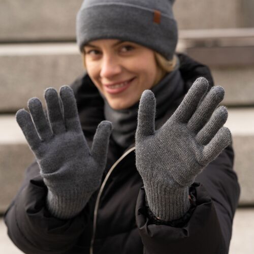 Women's Knitted Beanie & Gloves 2-Piece Set