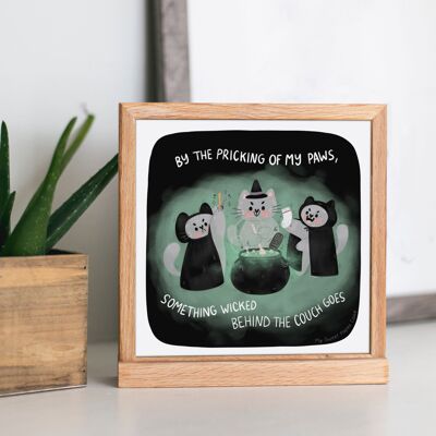 The three cat witches - Print Halloween