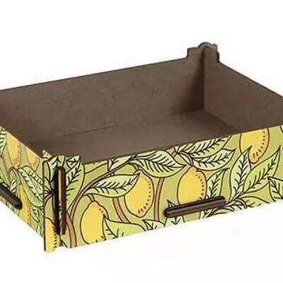 Caja de almacenamiento pequeña - limones de madera