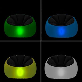 Fauteuil gonflable avec LED multicolore et contrôle Chight InnovaGoods 2