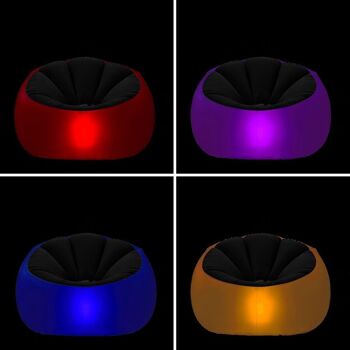 Fauteuil gonflable avec LED multicolore et contrôle Chight InnovaGoods 3