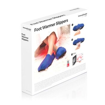 Pantoufles chauffantes pour hommes | Pantoufles bleues pour femmes | Pantoufles de maison - InnovaGoods 6
