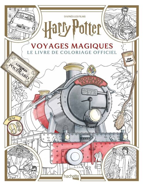 LIVRE COLORIAGE - Harry Potter - Voyages magiques