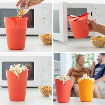 Machines à Popcorn Pliantes en Silicone Popbox InnovaGoods (Lot de 2) 3