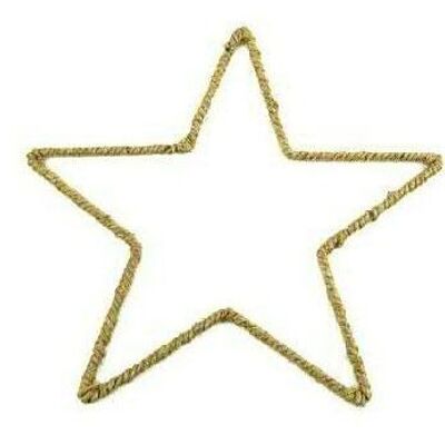 Estrella de yute - Natural - 25 cm - Decoración navideña