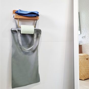 1 sac rangement, stockage et lavage papier toilette lavable - P'Bag - Gris 2