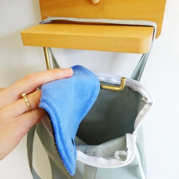 1 sac rangement, stockage et lavage papier toilette lavable - P'Bag - Gris 4