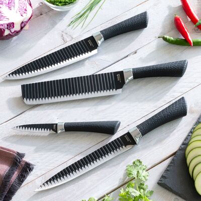 Black Shark Swiss Q Namiutsu InnovaGoods Knife Set 4 Pieces