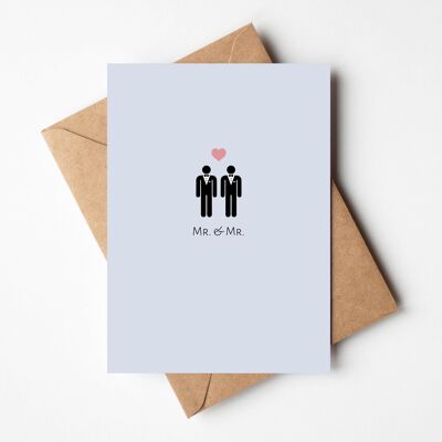 Hochzeitskarte | Mr & Mr