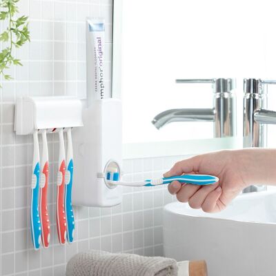 Dispenser per dentifricio con portaspazzolino Diseeth InnovaGoods