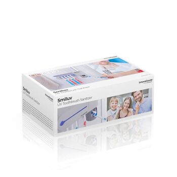 Stérilisateur UV pour brosse à dents avec support et distributeur de dentifrice Smiluv InnovaGoods 8