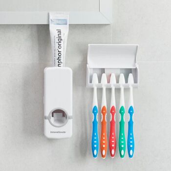 Distributeur de dentifrice avec porte-brosse Diseeth InnovaGoods 5