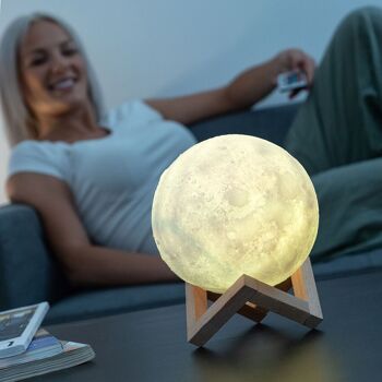 Lampe LED Rechargeable Moon Moondy InnovaGoods 1
