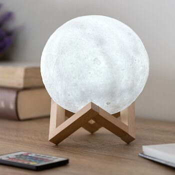 Lampe LED Rechargeable Moon Moondy InnovaGoods 5