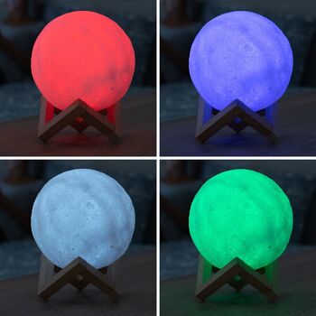 Lampe LED Rechargeable Moon Moondy InnovaGoods 8
