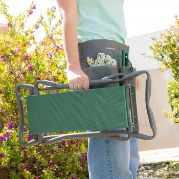 Banc de jardinage pliant avec sac à outils 3 en 1 Situl InnovaGoods 7