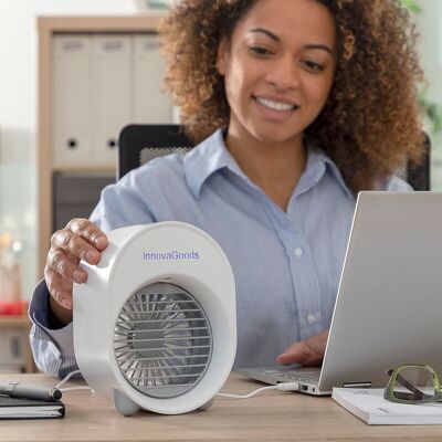 Mini Climatiseur Humidificateur à Ultrasons Koolizer InnovaGoods avec LED