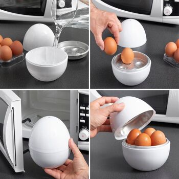 Cuiseurs à œufs pour micro-ondes avec le livre de recettes Boilegg InnovaGoods 4