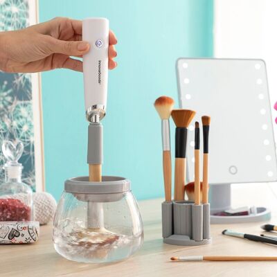Maklin InnovaGoods Detergente e Asciuga pennelli per trucco automatico