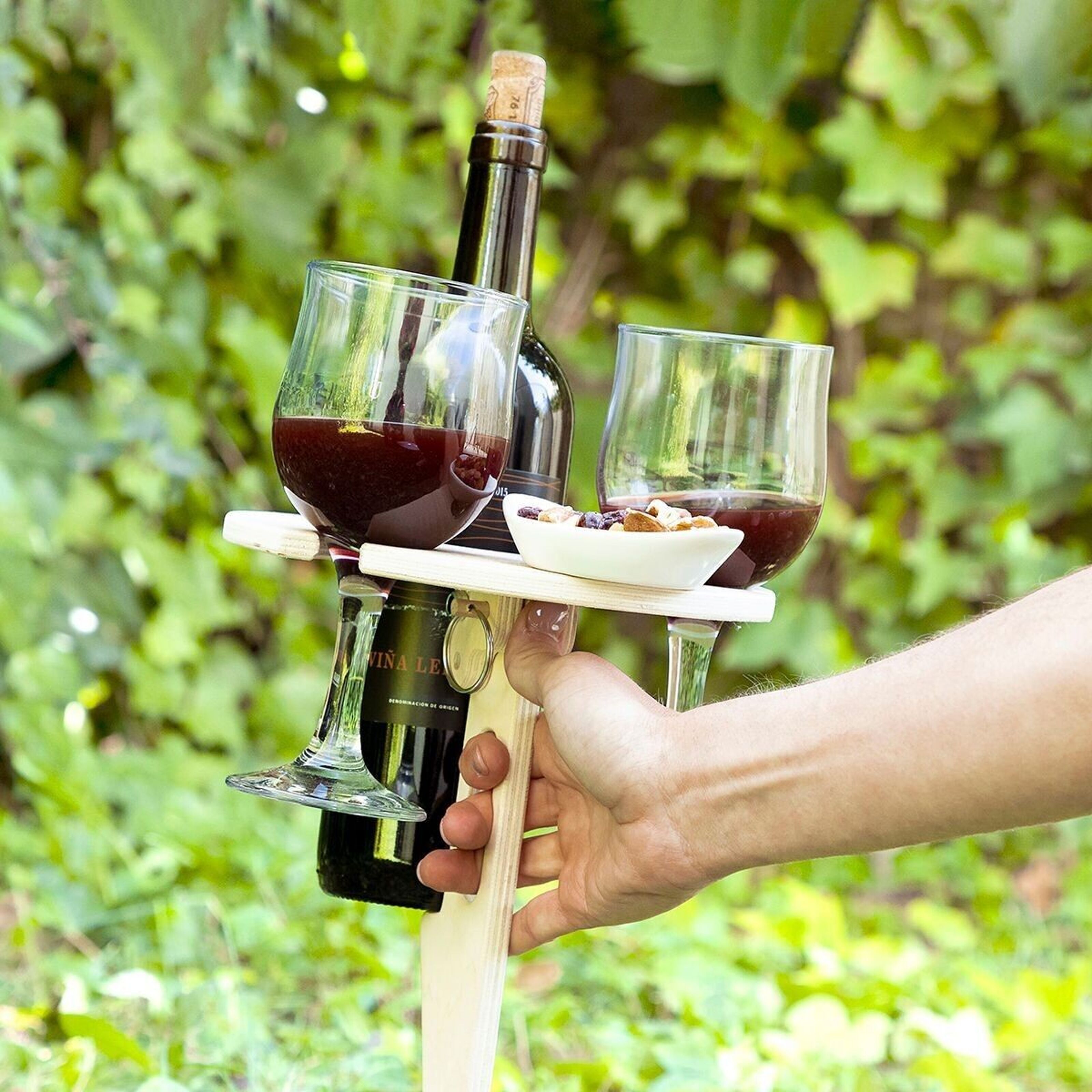 Table à vin de pique-extérieure en bois portable, table pliable Petite  table pliante Table de plage Mini table à vin extérieure