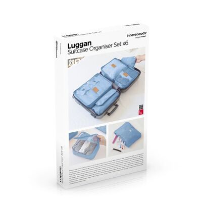 InnovaGoods Luggan Koffer-Organizer-Taschen-Set 6-teilig
