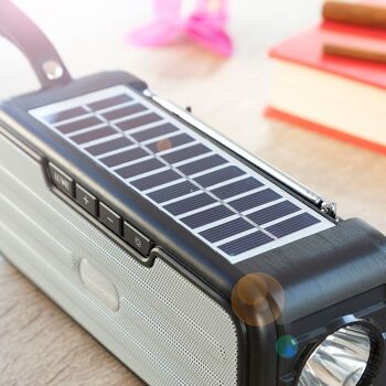 Haut-parleur sans fil à charge solaire avec lampe de poche LED Sunker InnovaGoods 2