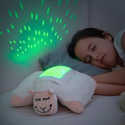 Plüschschaf | Babyschlafplüsch | Schlafendes Babyplüsch | Kuscheltier mit Licht zum Schlafen | Leichter Plüsch - InnovaGoods
