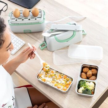 Lunch Box Vapeur Electrique 3 en 1 avec Recettes Beneam InnovaGoods 3