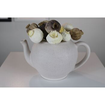 Vase moderne en céramique blanche en forme de théière 4