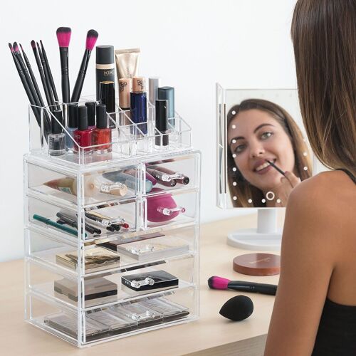 Organizador de Maquillaje Biyo | Organizador Brochas Maquillaje | Cajas Organizadoras Maquillaje - InnovaGoods