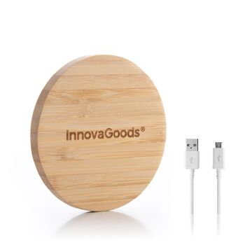 Chargeur sans fil Wirber InnovaGoods en bambou 3