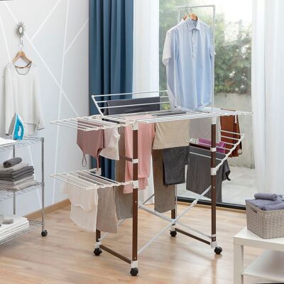 InnovaGoods Flareck Folding Drying Rack with Wheels