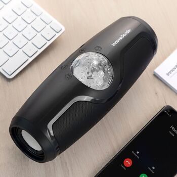 Enceinte Rechargeable Sans Fil Waflash InnovaGoods avec Lumières Disco 6