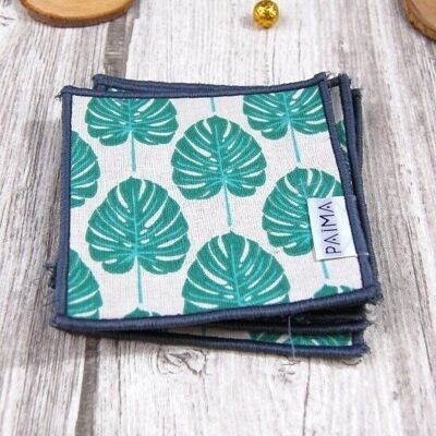 Washable makeup remover wipes x8 – Monstera