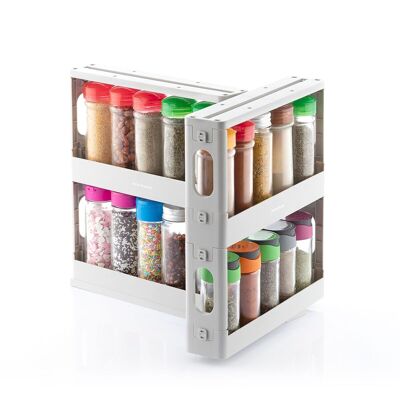 Organizador Especias Cocina | Organizador de Especias Deslizante y Pivotante | Especias Organizador Rispick - InnovaGoods