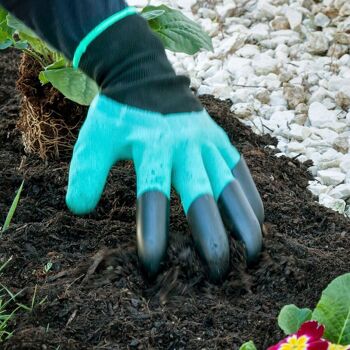 Gants de Jardinage avec Griffes pour Creuser InnovaGoods 5