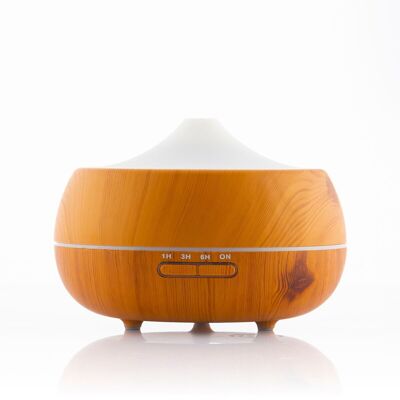 Humidificador Aceites Esenciales con LED | Difusor Aceites Esenciales | humidificador bebes Wooden-Effect - InnovaGoods