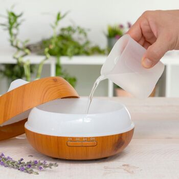 Humidificateur d'huiles essentielles avec LED | Diffuseur d'huiles essentielles | Humidificateur bébé effet bois - InnovaGoods 11