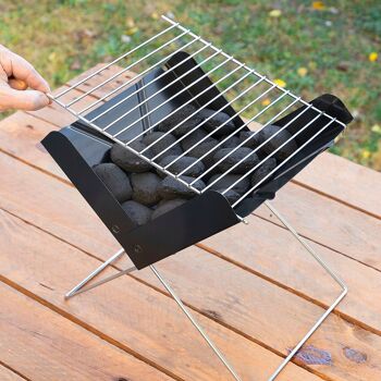 Mini-barbecue au charbon | Barbecue à charbon portable Foldecue - InnovaGoods 6
