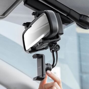 Rétroviseur de support mobile de voiture | Prise en charge des smartphones mobiles | Assistance mobile pour voiture | Support de téléphone portable pour voiture Stropp - InnovaGoods 7