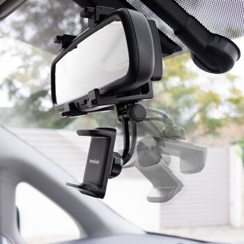 Rétroviseur de support mobile de voiture | Prise en charge des smartphones mobiles | Assistance mobile pour voiture | Support de téléphone portable pour voiture Stropp - InnovaGoods 9