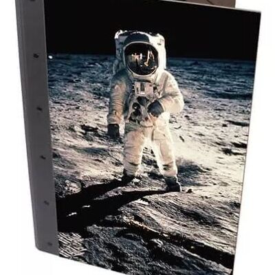 Clip folder - moon landing made of wood
