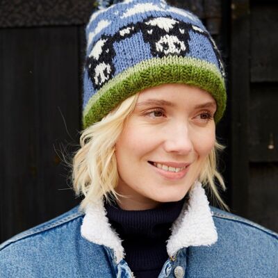 Dairy Cow Bobble Beanie - One Colour