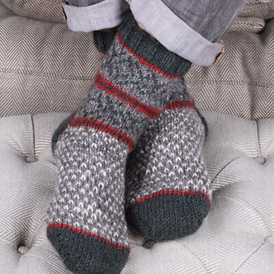 Mens Tromso Sofa Socks Graphite - Graphite