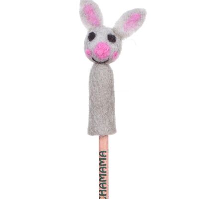 Handfelted Animal Pencil Topper - Rabbit