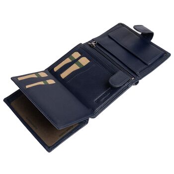 Portefeuille en cuir pour femme Ken Portefeuille pour homme avec compartiment à monnaie RFID 10