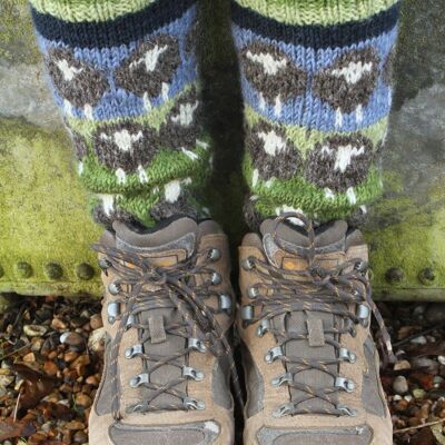 Flock Of Herdwick Sheep Long Socks - One Colour